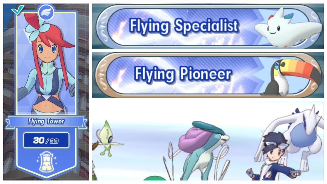 Pokemon Masters EX: Пасио Летающая башня захвачена, последние этажи 27-30