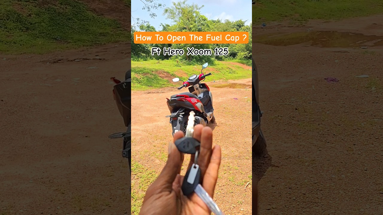 How To Open the Fuel Cap ? Ft Hero Xoom 125 