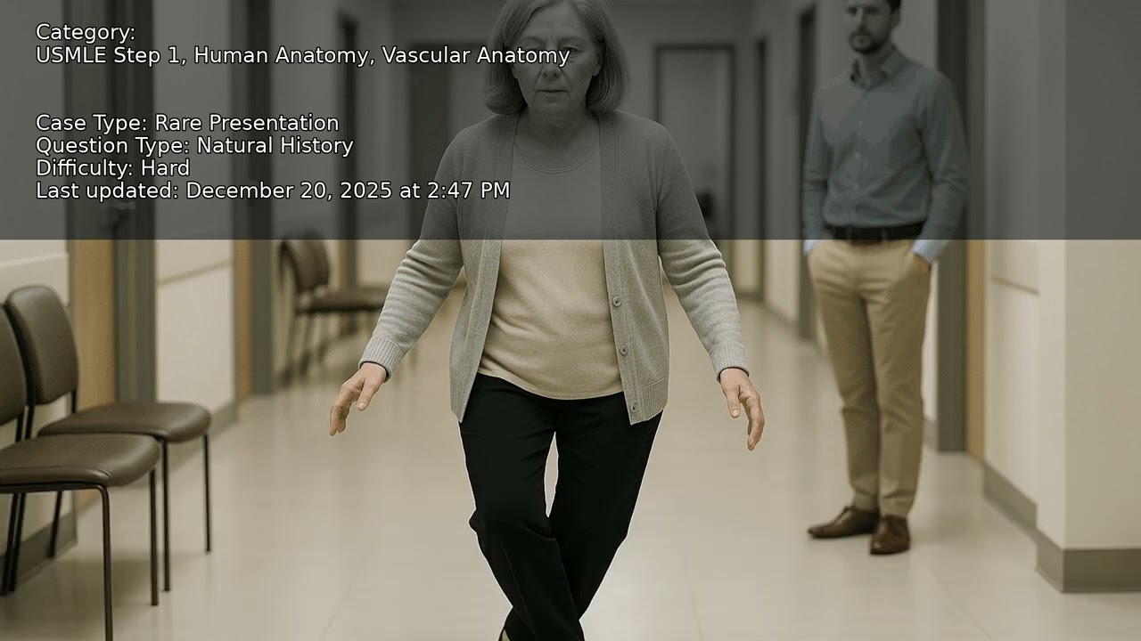 Vascular Anatomy, Human Anatomy, USMLE Step 1 - Full Vignette with Extended Explanations