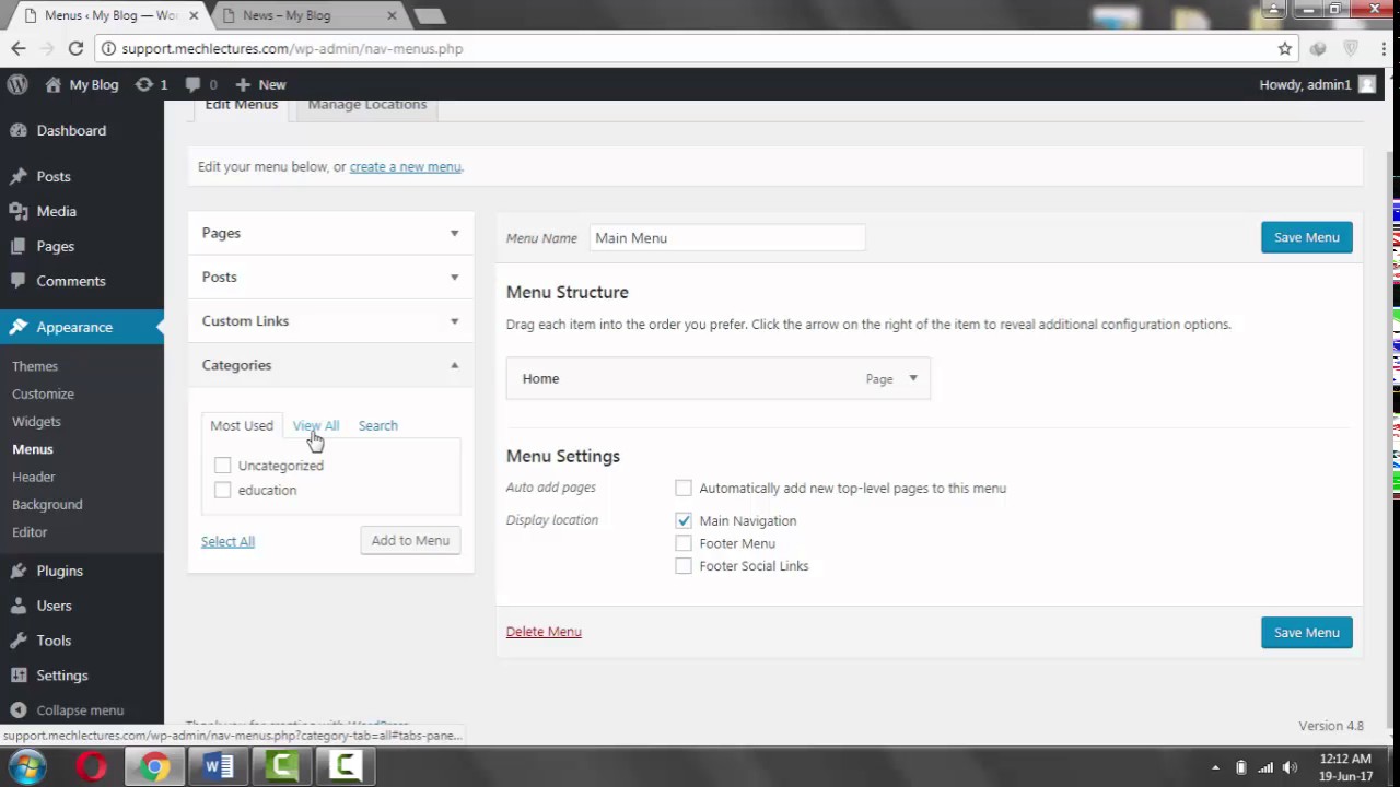 Display posts on different pages in WordPress website