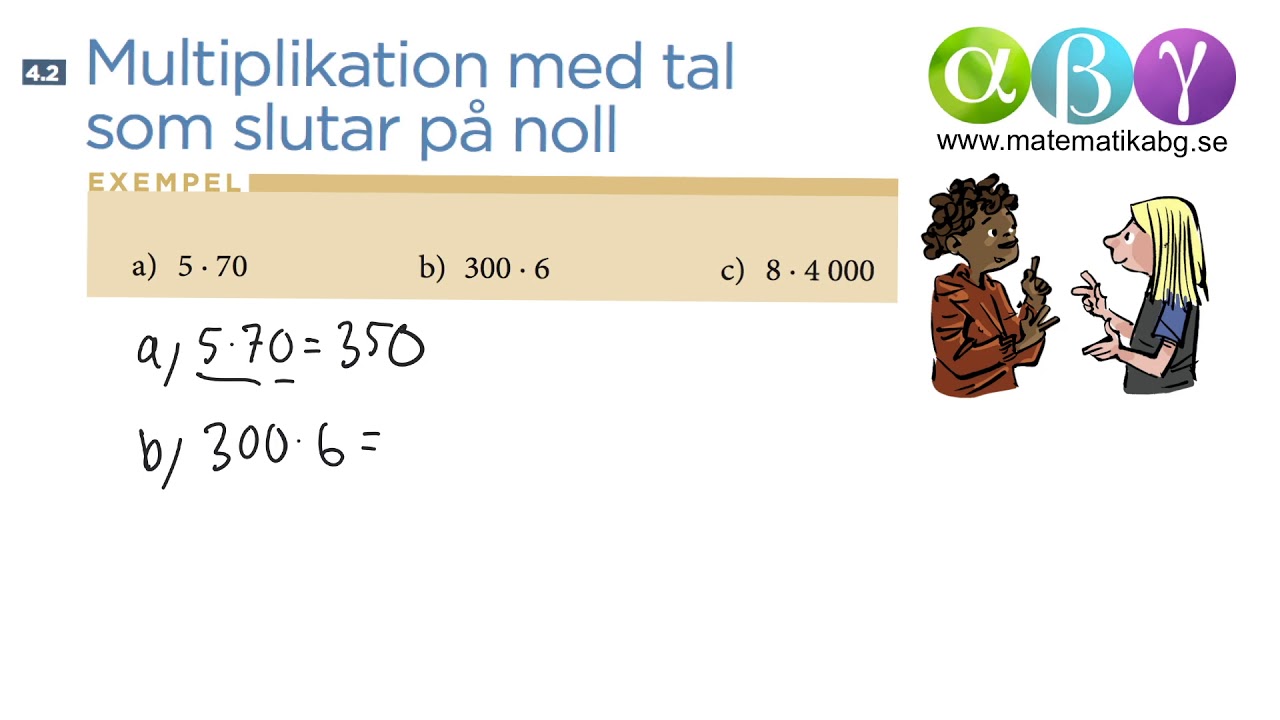 A 4.2 Multiplikation med tal som slutar på noll