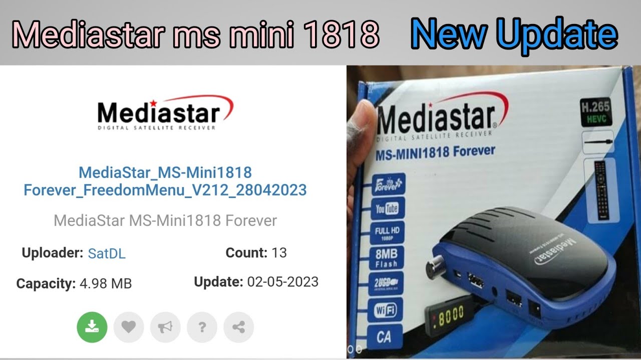 Mediastar ms mini New software v212  download forever server 2023