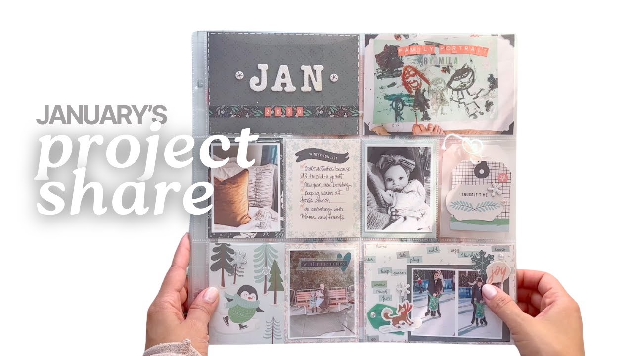 January's Project Share 2025 #projectlife #scrapbookingideas