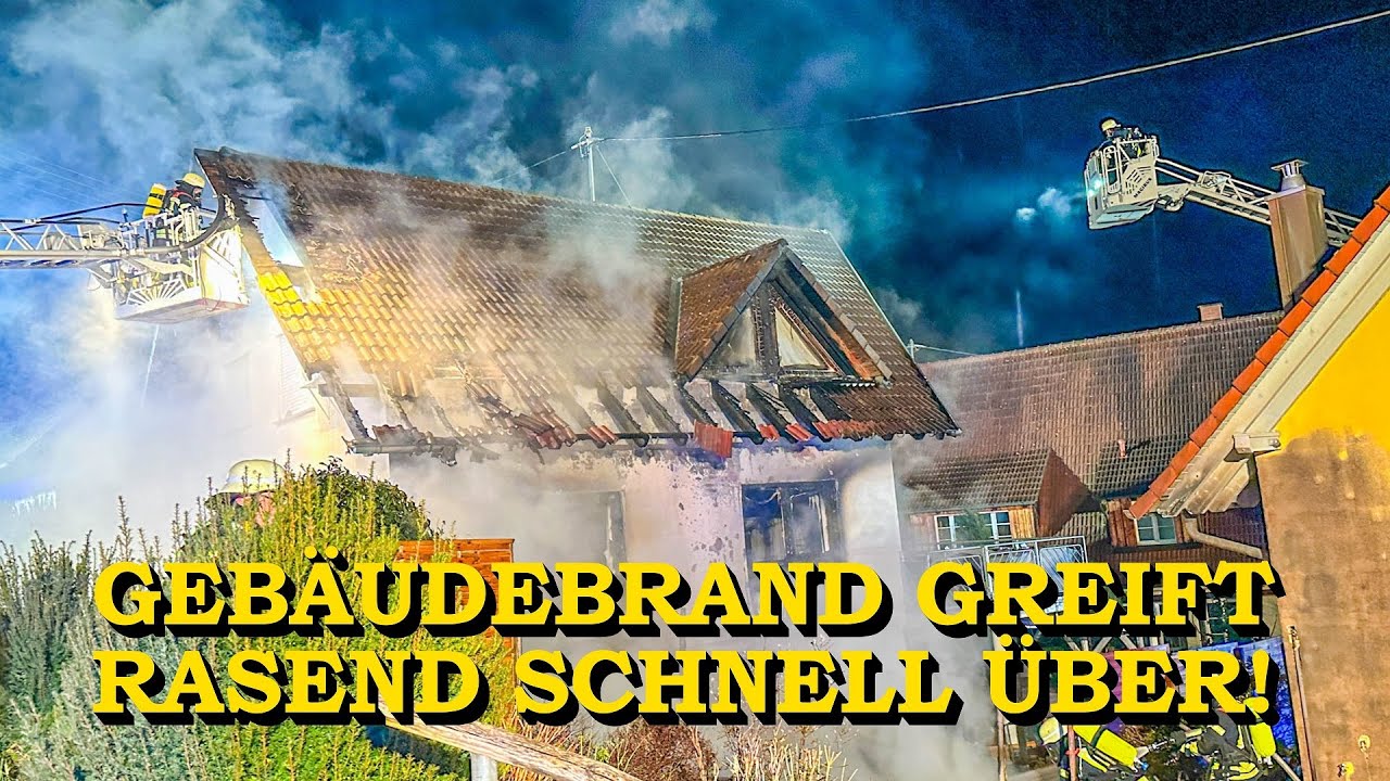 [FEUER GREIFT RASCH ÜBER] WOHNHAUS in FLAMMEN | RAUCHMELDER retten LEBEN | FEUERWEHR im GROSSEINSATZ