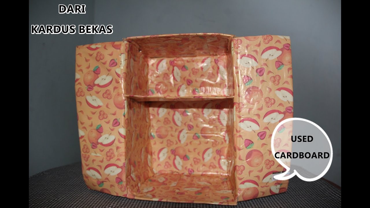 [DIY] Cara Membuat Lemari Dari KARDUS BEKAS (HOW TO MAKE CUPBOARD FROM USED CARDBOARD)