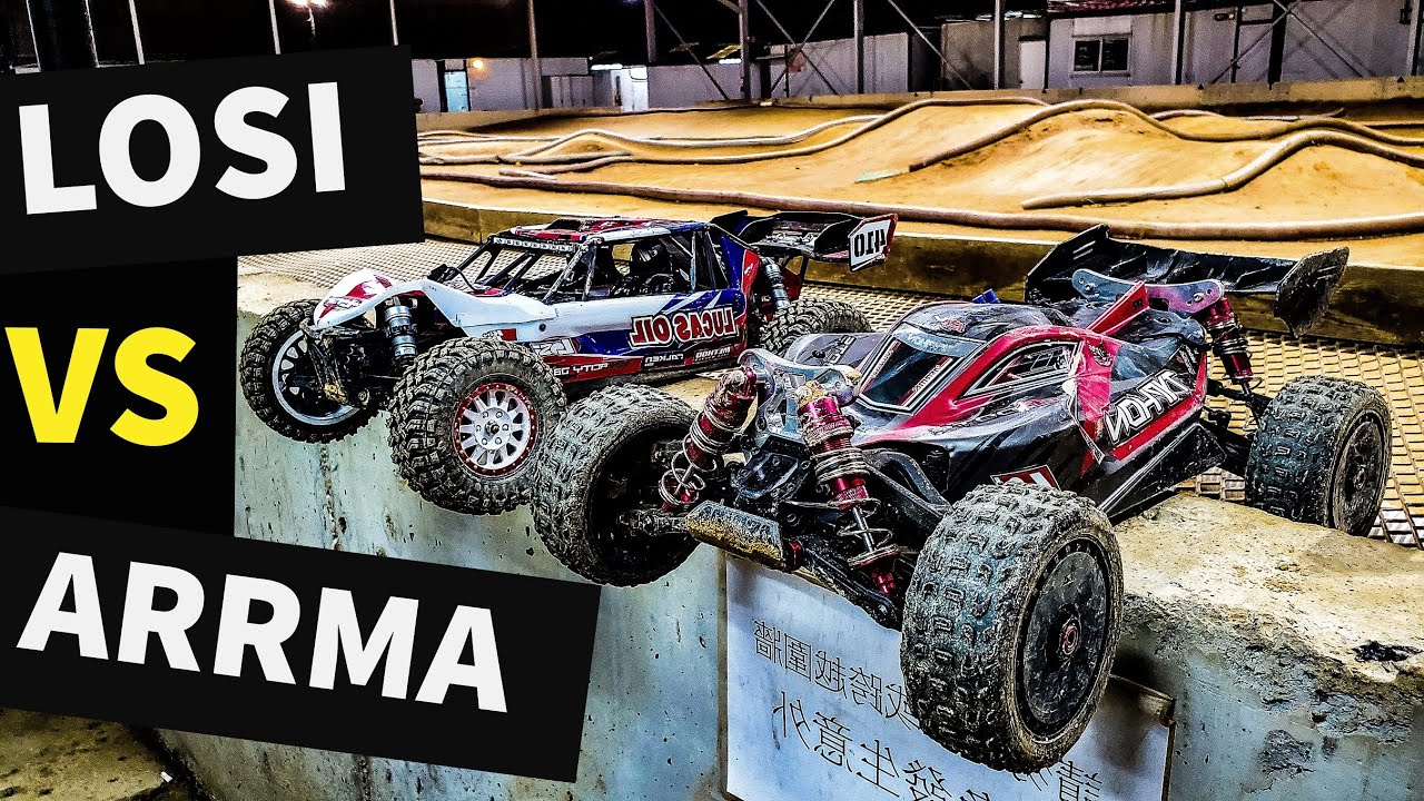 ARRMA TYPHON 6s V4 vs LOSI TENACITY DB PRO At The Track! [RACE DAY]