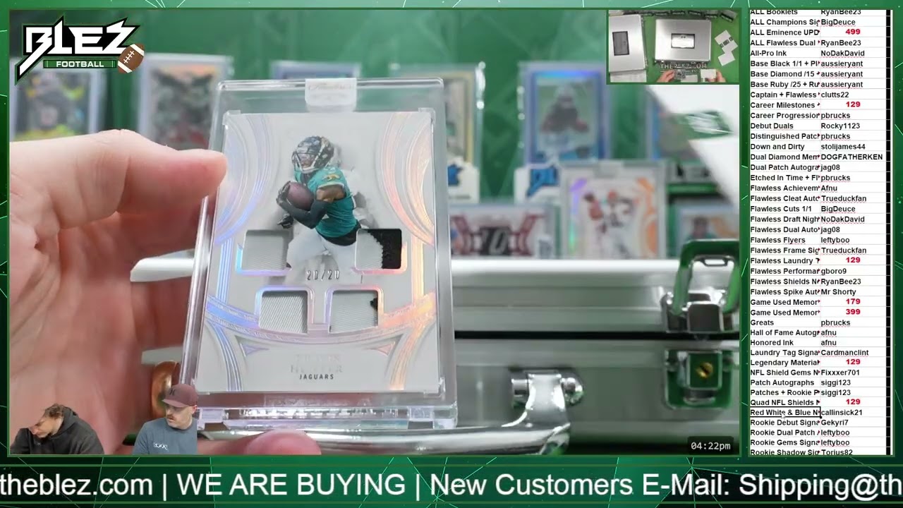 2025 Flawless Hobby PYP #06 2 Box Full Case NFL Pick Your Parallel BreAK