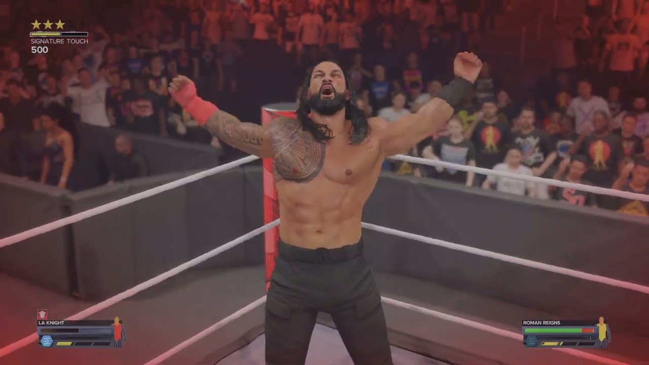 WWE Monday Night RAW Roman Reigns vs LA Knight