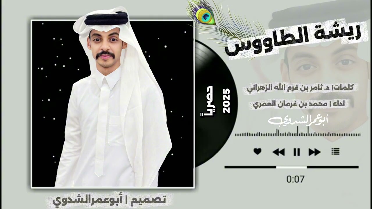 حماسيه 🔥 | ريشة الطاووس 🪶 | كلمات د.ثامر بن غرم الله|اداء/محمد بن غرمان|تصميم #أبو_عمر_الشدوي