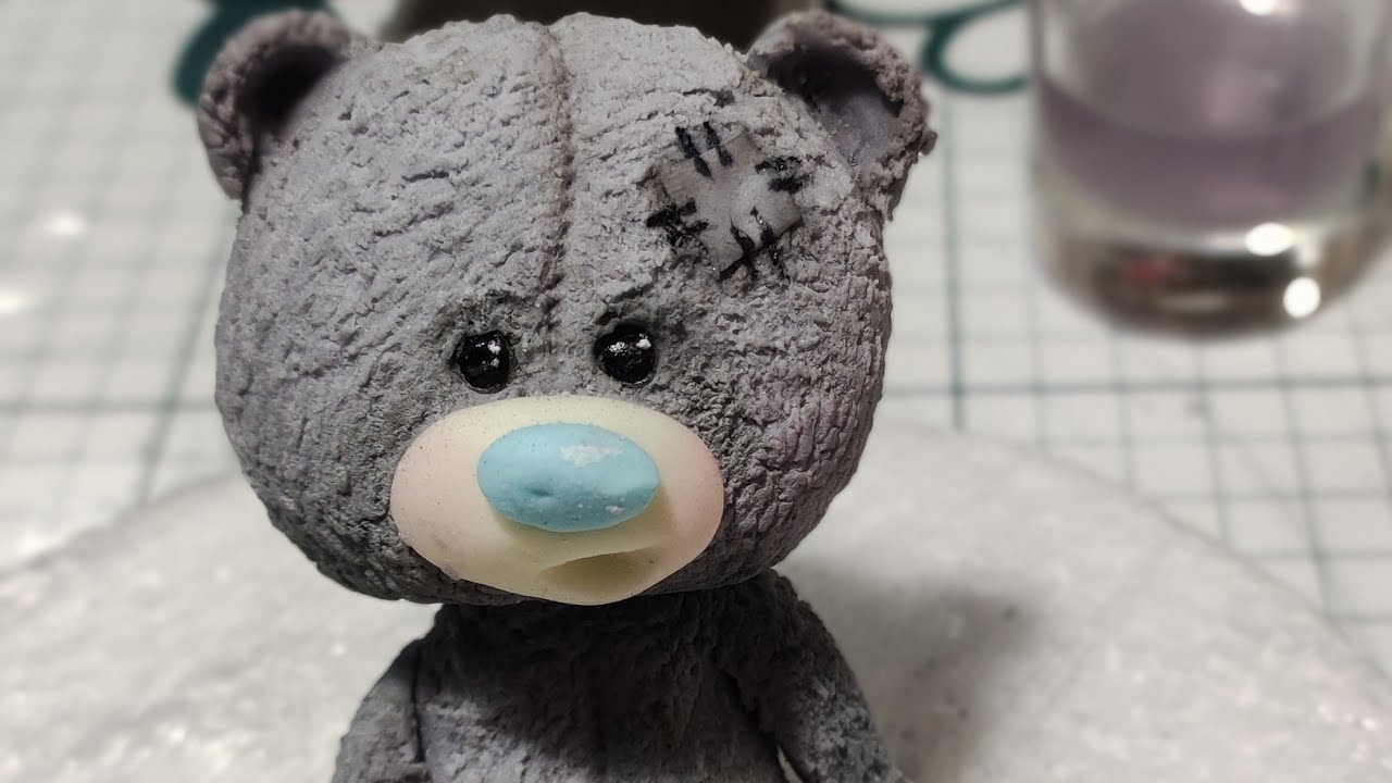 Мишка из мастики/Teddy bear from Mastic урок для начинающих, туториал. Tutorial 