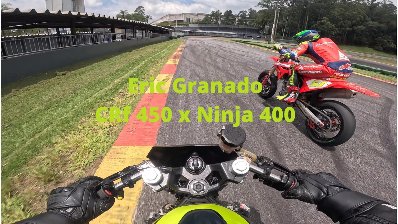 Eric Granado nem me viu! Ninja 400 vs CRF 450