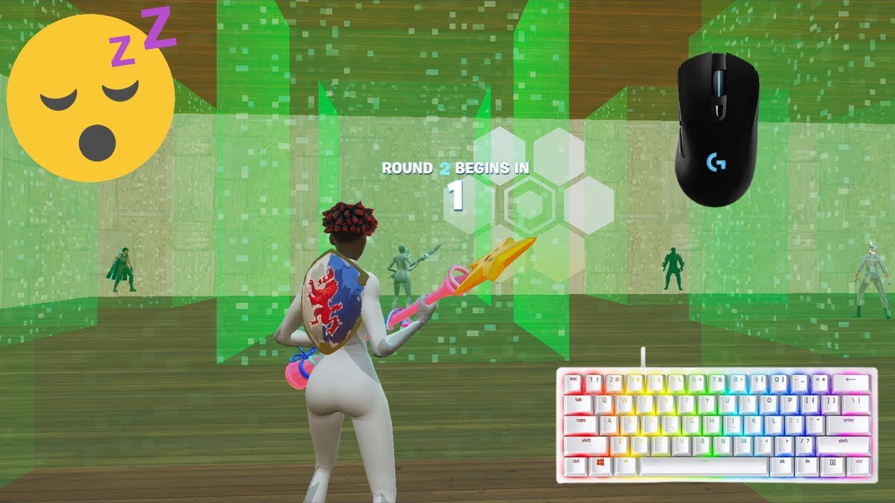 [1 HOUR] Satisfying Lofi 🌟 Mecanical Keyboard and Mouse 😴 ASMR Chill Fortnite Box Fights 4K 60FPS