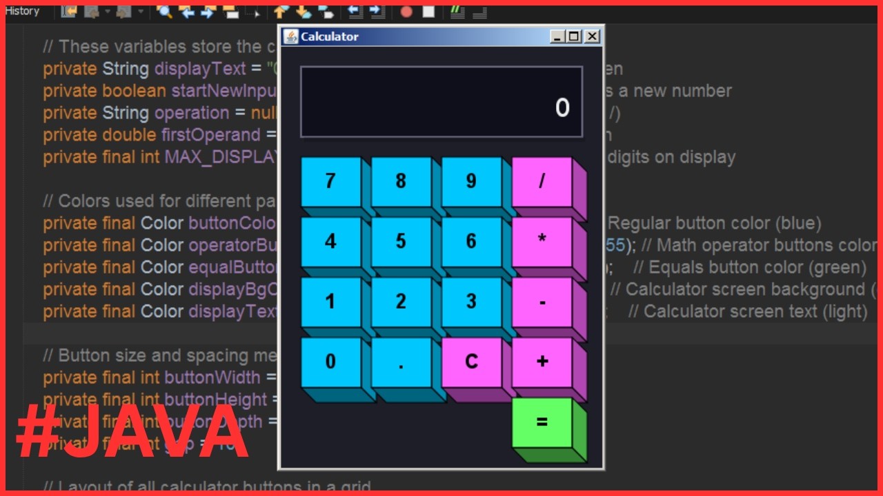 Java - How to Create a Calculator With Mechanical Keyboard Look in Java Netbeans [With Source Code]