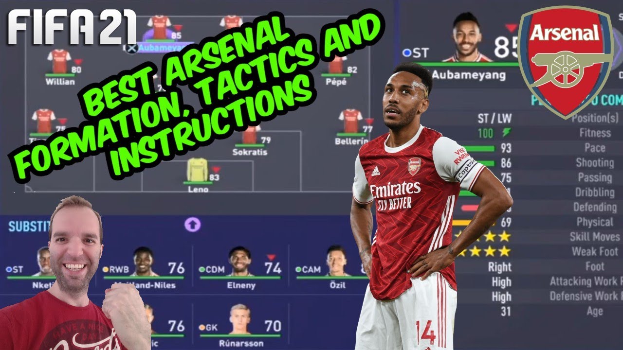BEST ARSENAL Formation, Tactics and Instructions - FIFA 21 TUTORIAL