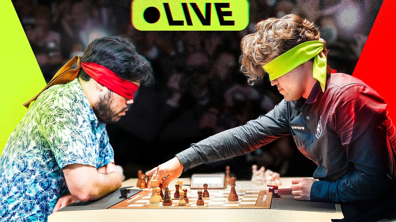 Magnus vs Hikaru Blindfold Exhibition Match