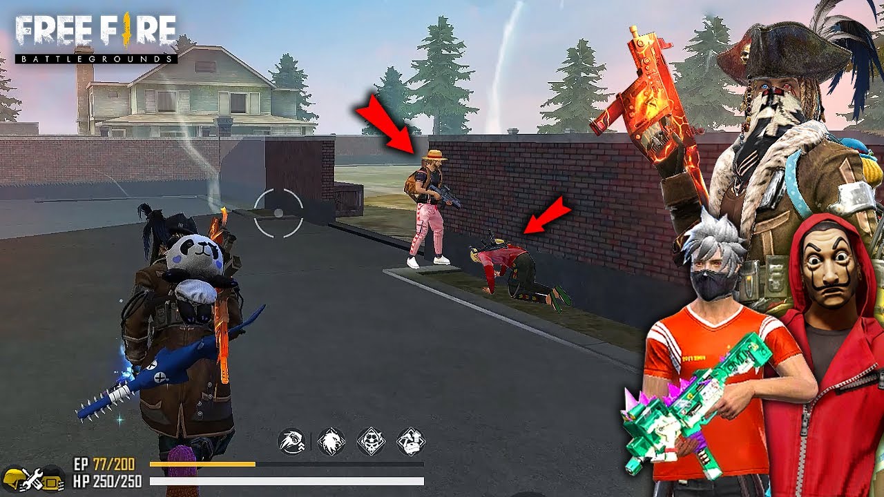 OVERPOWER FUNNY PLAY OF AJJUBHAI @tgdada454 AND TG ROHIT SQUAD - FREE FIRE HIGHLIGHTS