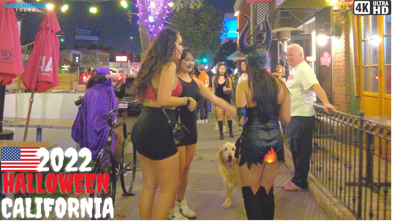 🇺🇸CALIFORNIA NIGHTLIFE 🔥 HALLOWEEN 🎃 IN LONG BEACH DOWNTOWN 2022 4K [VIRTUAL TOUR]
