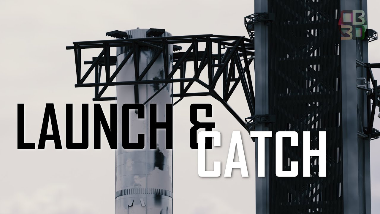 SpaceX Starship/Superheavy Launch and Catch Animation