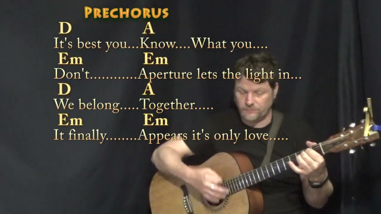 Aperture (Harry Styles) Guitar Lesson Chord Chart in D with Chords/Lyrics