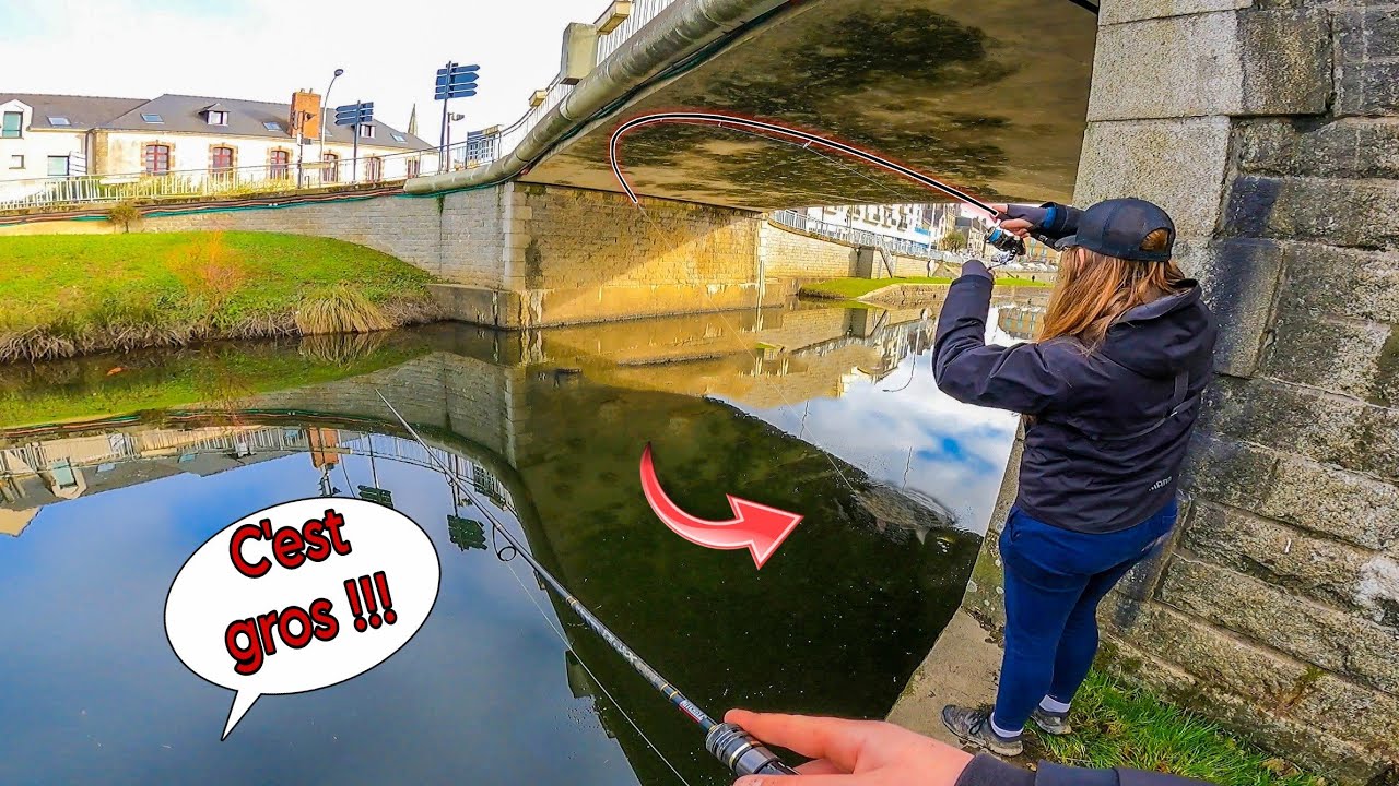 Grosse surprise sous ce pont en pêchant au ver !!! ( poisson record )