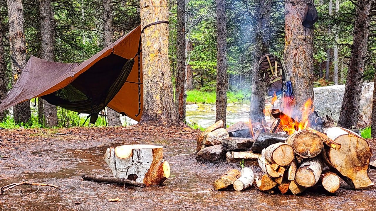 Solo Camping in the RAIN