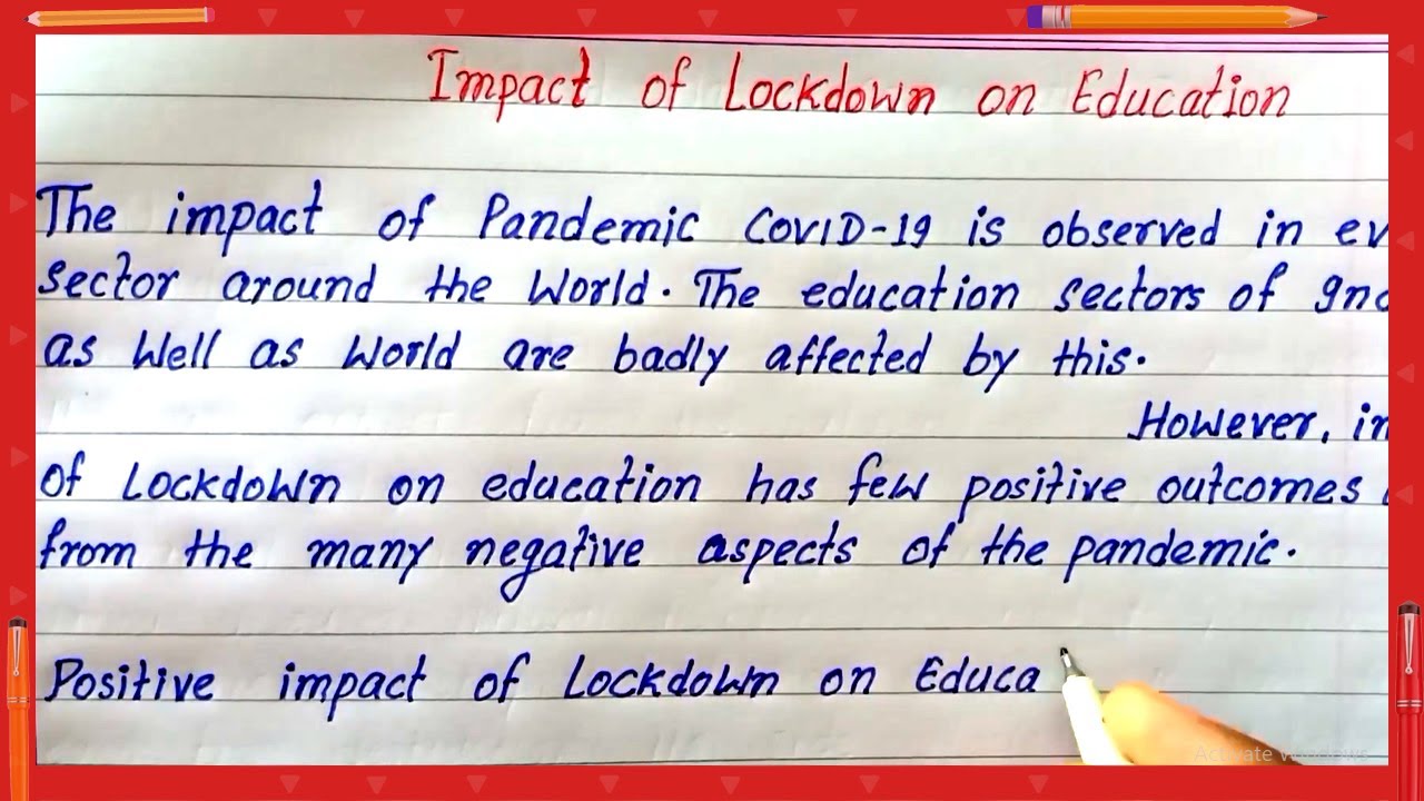 write essay on impact of lockdown on education | impact of lockdown on education best english essay