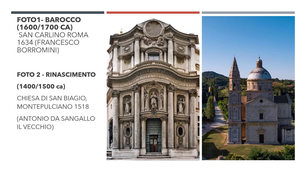 STILI ARCHITETTONICI A CONFRONTO