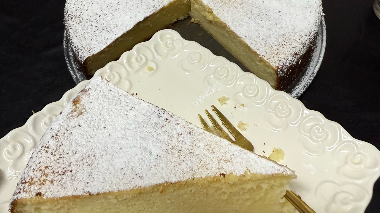 كيك الجبن والسميد 🥰😋😋الرائع 