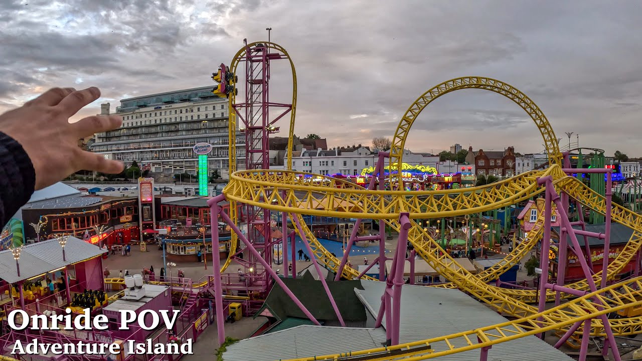 Sky Drop - Adventure Island Southend-on-Sea 2025 (Onride POV)