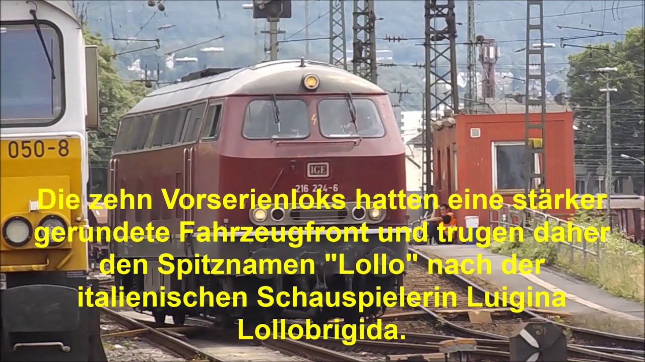 BR 216 (V 160) in Koblenz-L&uuml;tzel am 16. Juni 2018