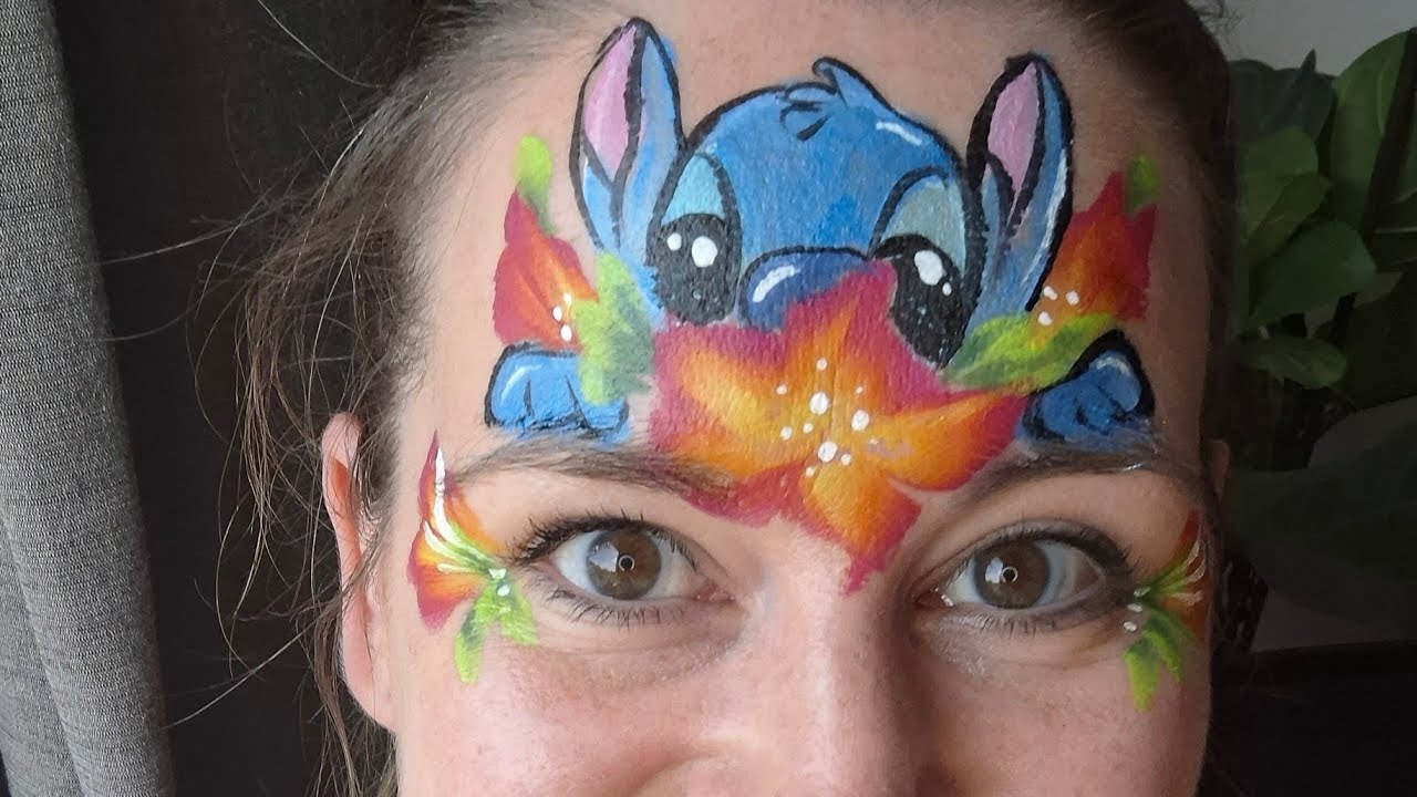 Stitch face paint tutorial