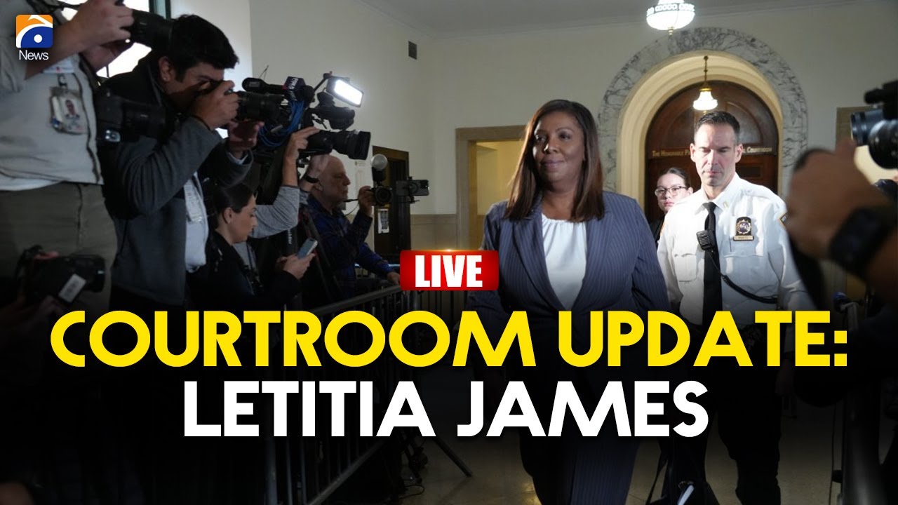 🔴 𝗟𝗶𝘃𝗲: New York Attorney General Letitia James Appears in Court | Geo News English