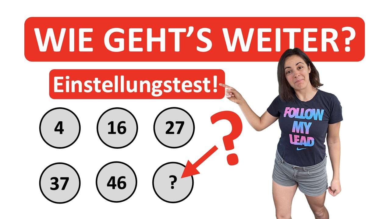 ❓SETZE DIE ZAHLENREIHE FORT! | Einstellungstest Logik | Assessment Center Aufgabe duales Studium