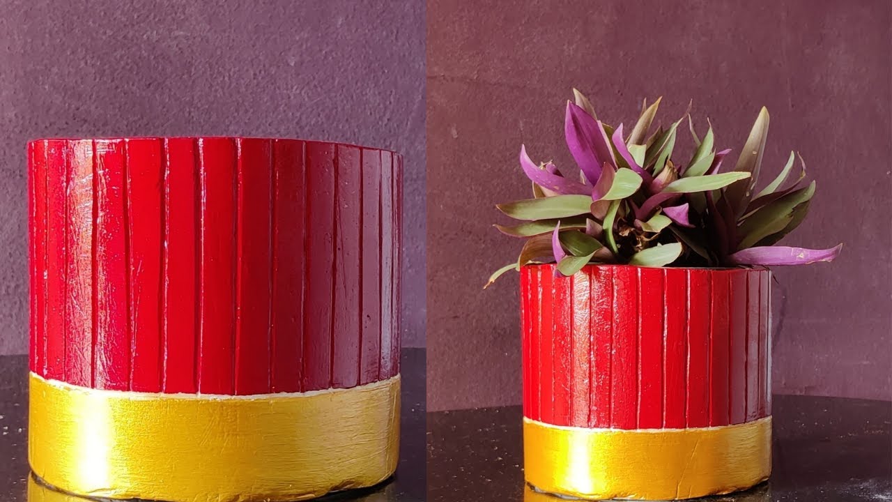 Beautiful pot making at home | Diy Planter making ideas with cement