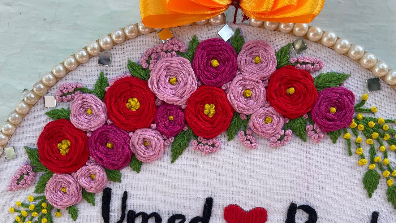 Embroidery hoop ring// anniversary ke liye gift idea 💡💡@EnjoyGardeningDIY 