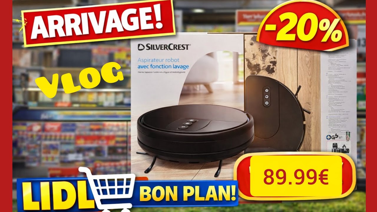 😱 Aspirateur Robot LIDL à PRIX CHOC ! Bon Plan SilverCrest à ne pas rater !#lidl #bonplan 