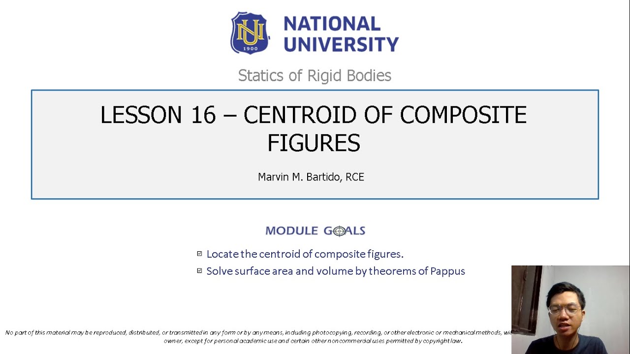 Statics of Rigid Bodies - Centroid of Composite Figures