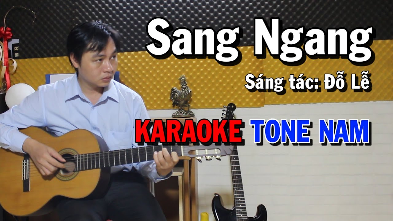 Sang Ngang - Tone Nam - Beat Guitar - Karaoke NBC