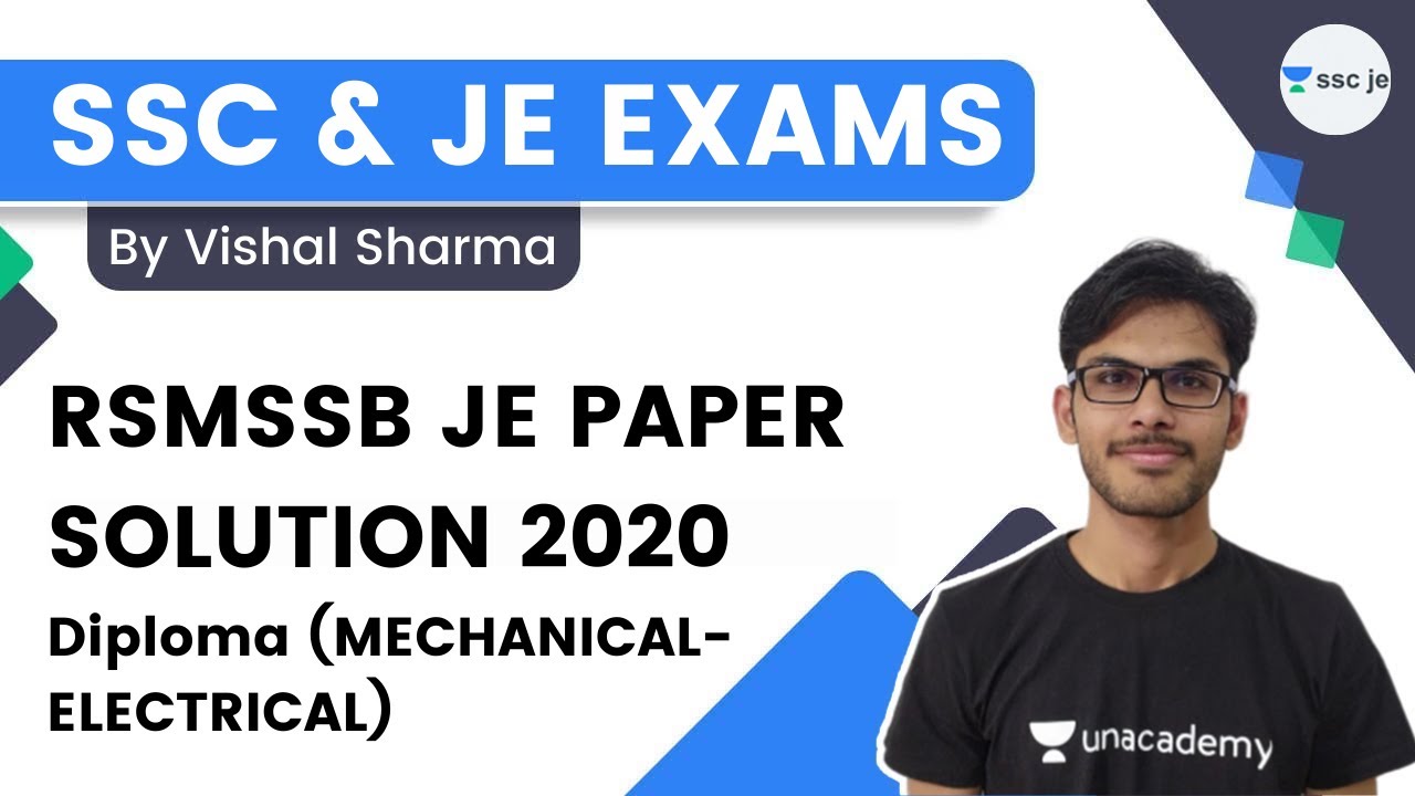 RSMSSB JE PAPER SOLUTION 2020 | DIPLOMA (MECHANICAL-ELECTRICAL) | Vishal Sharma