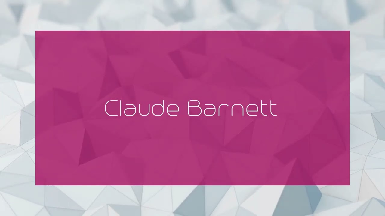 Claude Barnett - appearance