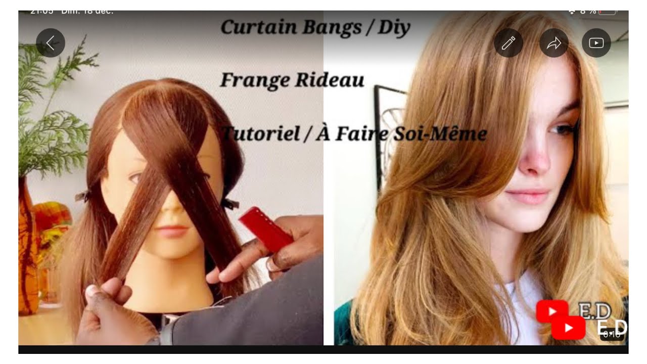Frange rideau longue dégradée / comment la réaliser seule sans se louper