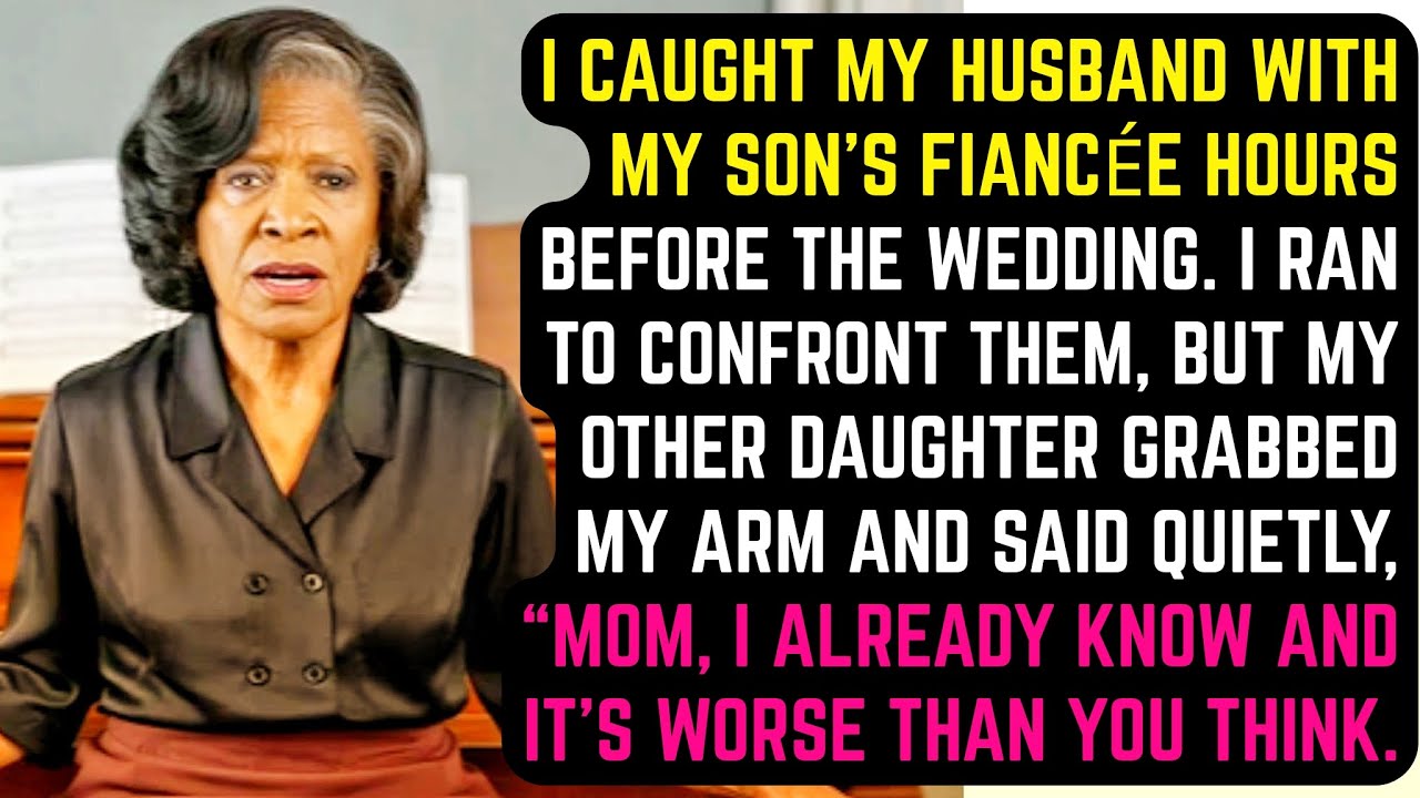 Hours before the wedding, I caught my husband with my son’s fiancée. My daughter said, It’s worse.