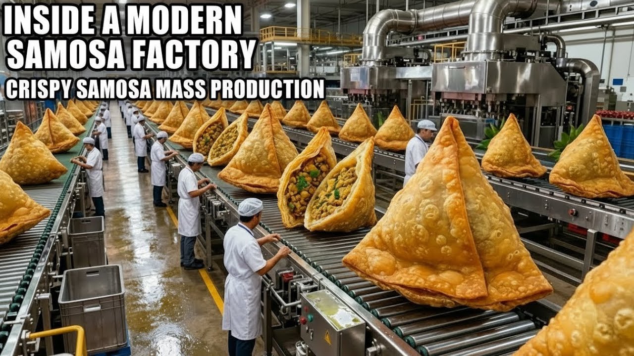 INSIDE A MODERN SAMOSA FACTORY | LARGE-SCALE CRISPY SAMOSA PRODUCTION | HOW SAMOSAS ARE MADE