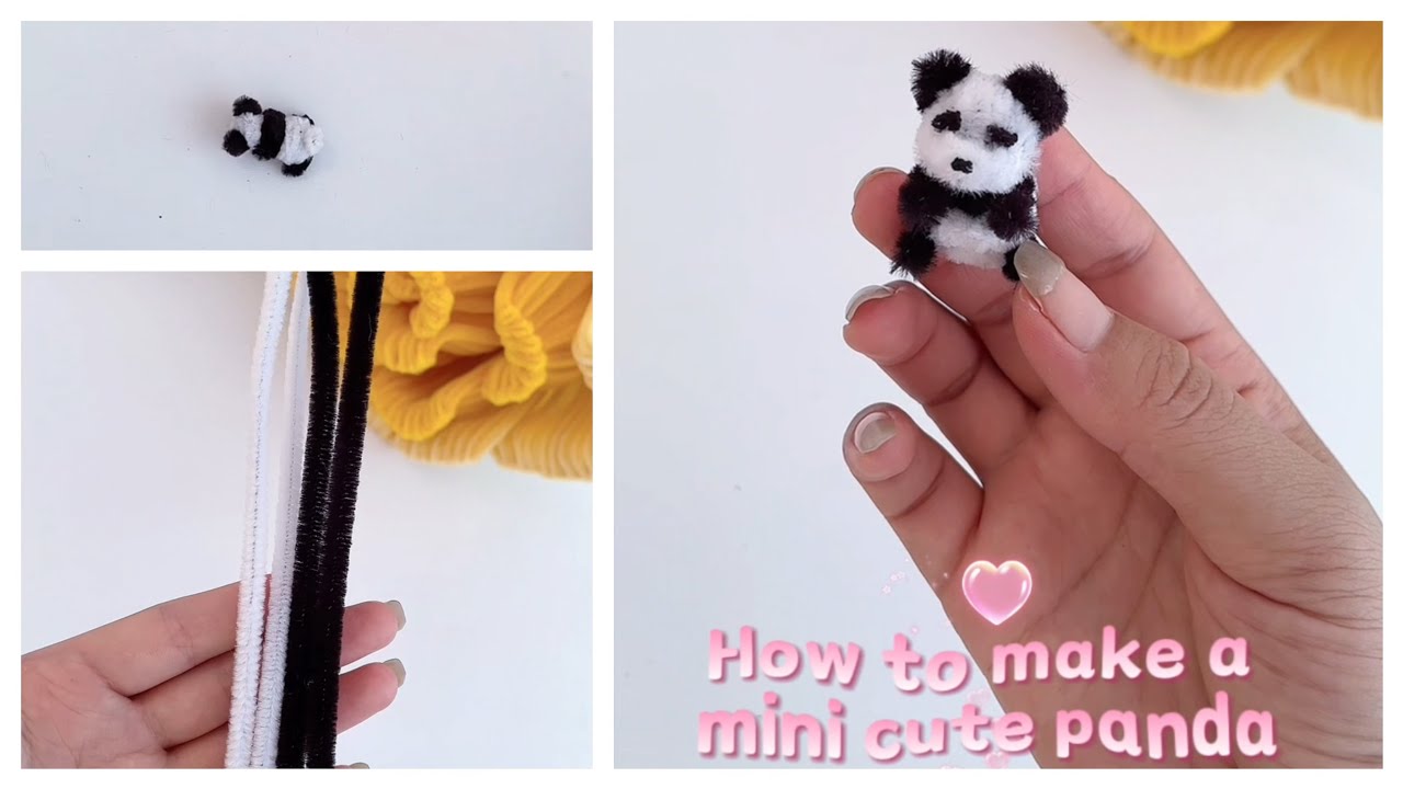 How to make cute panda with pipe cleaner | DIY panda tutorial | cute panda DIY with chenille stem