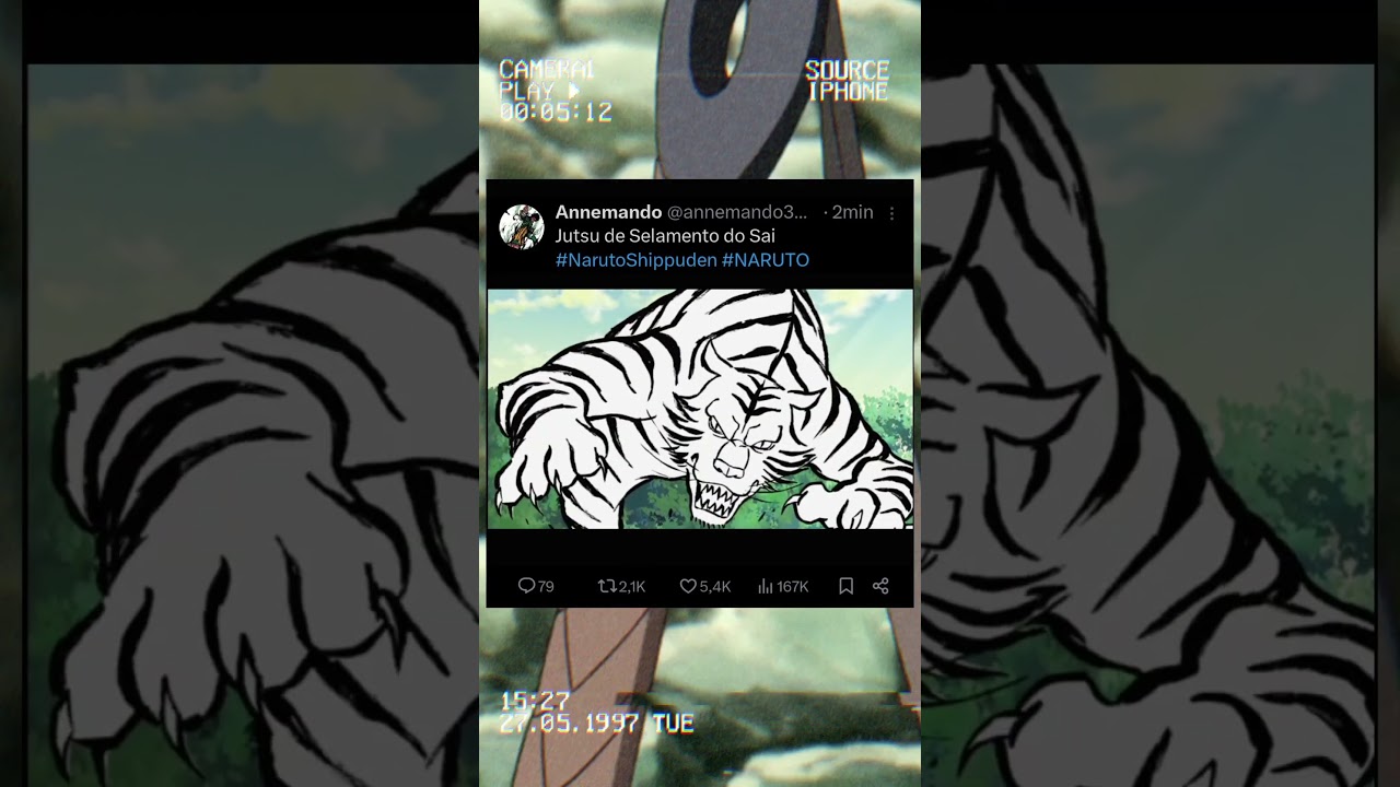 Jutsu de Selamento do Sai. #shorts #naruto