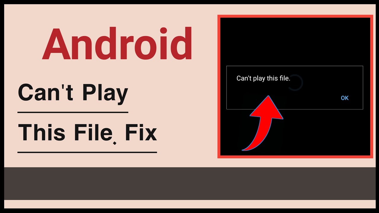 Can't Play This File Problem Solve