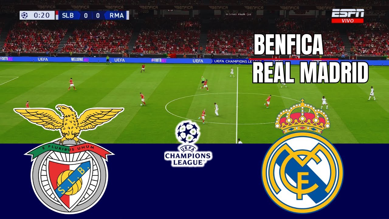 BENFICA vs REAL MADRID UEFA Champions League 2026 Full Match Simulation/Prediction PES 26 Gameplay