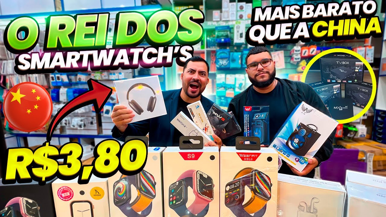 ACHEI NA 25 DE MARÇO O MAIOR E MAIS BARATO FORNECEDOR DE SMARTWATCH, FONES, ELETRONICOS E MUITO MAIS