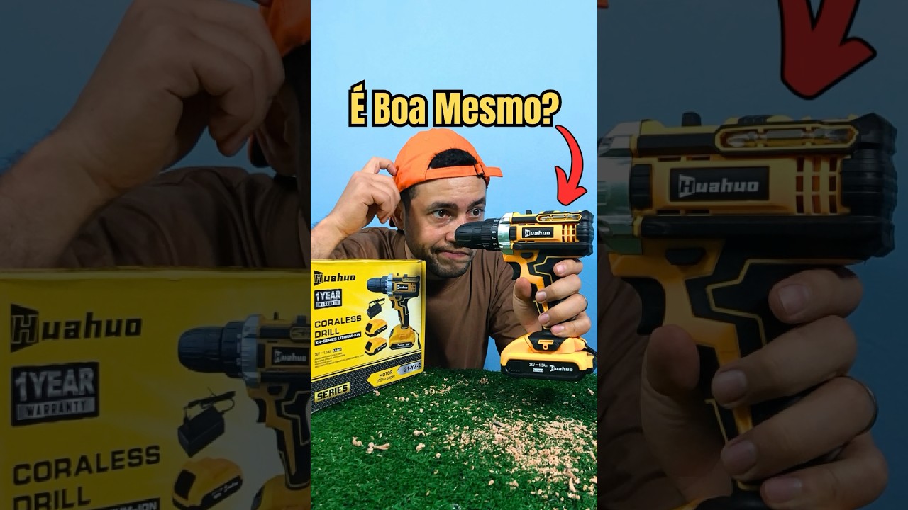 Essa Parafusadeira Huahuo 26V promete ser boa! Ser&aacute;? 🤔 Testei! 💥🤯