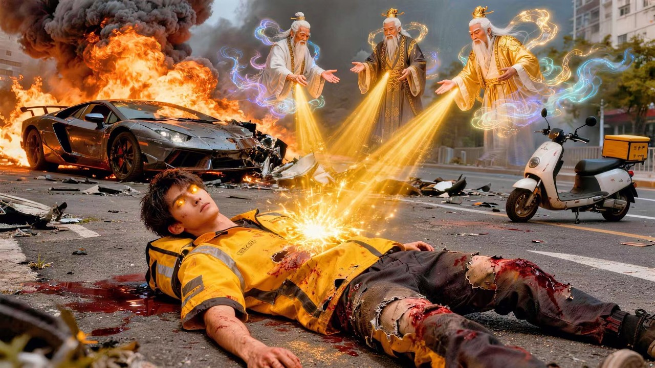 被眾人羞辱的外賣小伙，路上突發車禍慘死，沒想到竟獲得地府傳承，成為閻王殿主掌管世間輪迴！#短劇 #搞笑 #drama #情感 #爽文 #反转 #打脸